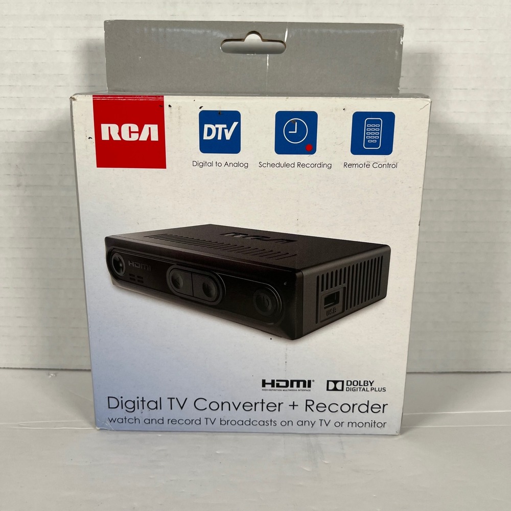 RCA‎ DTA880 Digital TV Converter Box + Recorder 1080p HDMI USB DTV Tuner Black